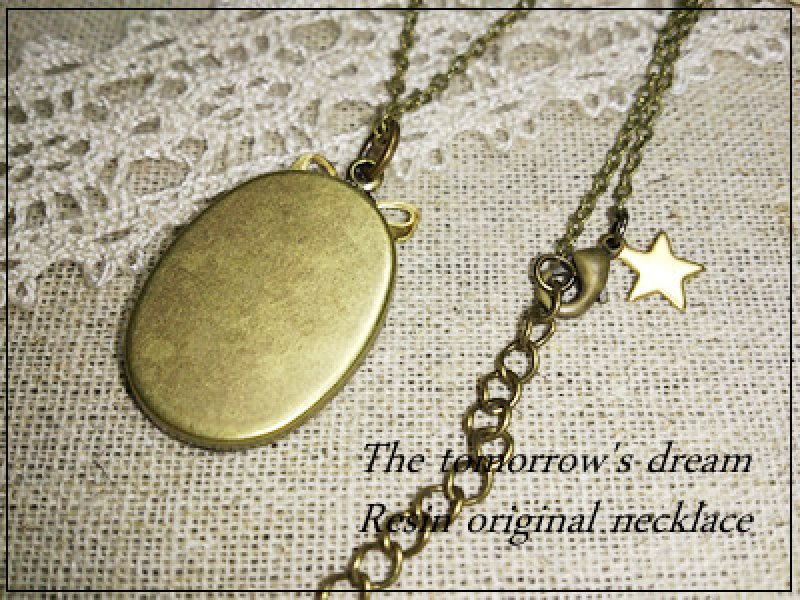 画像2: 【明日の夢 purple】オリジナルレジンネックレス・ハンドメイド (2)