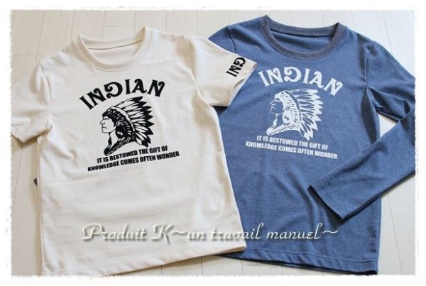画像11: アメカジ・ネイティブ風 インディアン文字アイロンシート｜Tシャツ・犬服・バッグのワンポイントに (11)