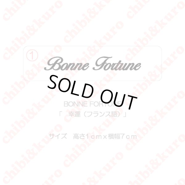 画像1: 【50％OFF】BONNE FORTUNE・幸運（フランス語）(3)  高さ1cmx7cm (1)