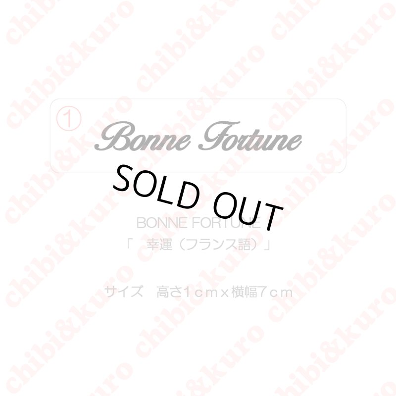 画像1: 【50％OFF】BONNE FORTUNE・幸運（フランス語）(3)  高さ1cmx7cm (1)