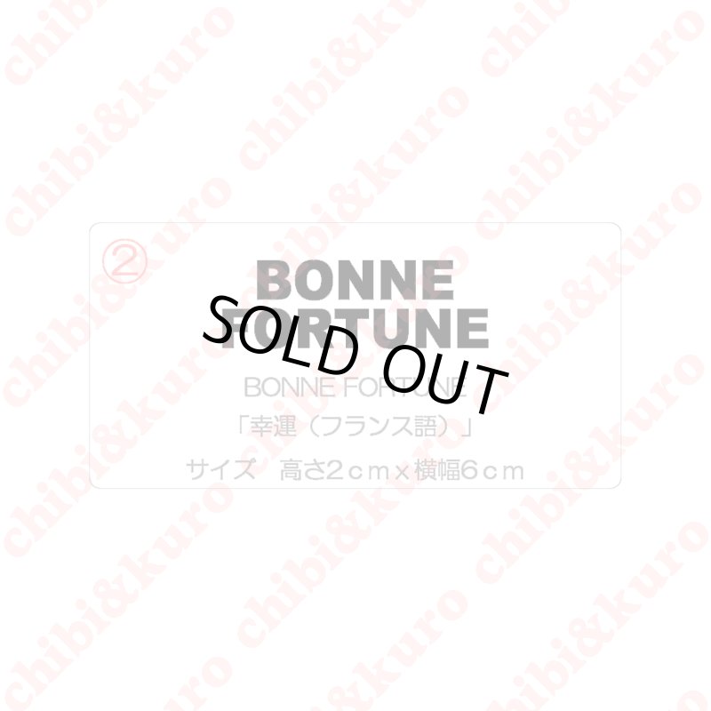 画像1: 【50%OFF】はがし済★BONNE FORTUNE・幸運(フランス語)(5)  高さ2cmx6cm (1)