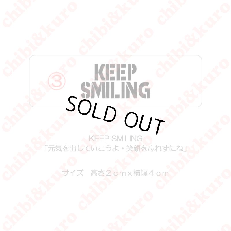 画像1: 【50%OFF】はがし済★KEEP SMILING・元気を出していこうよ・笑顔を忘れずにね (5) 高さ2cmx4cm (1)