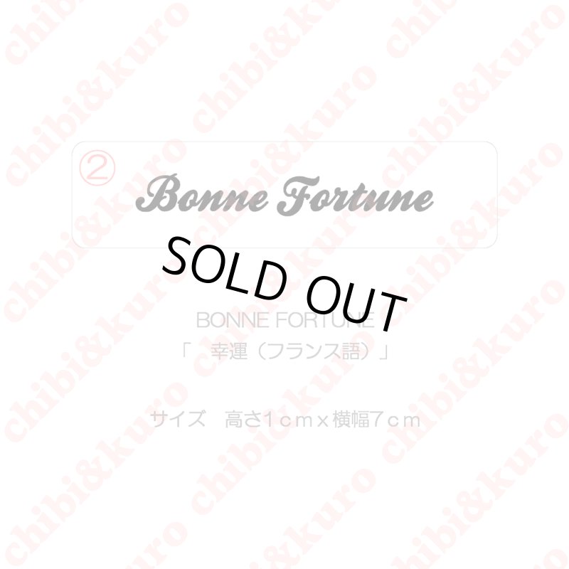 画像1: 【50％OFF】BONNE FORTUNE・幸運（フランス語）(4)  高さ1cmx7cm (1)