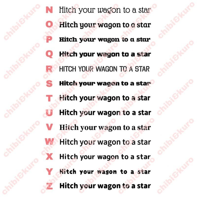 画像3: サイズ&文字が選べることわざステンシルシート★星に車をつなげ/Hitch your wagon to a star (3)