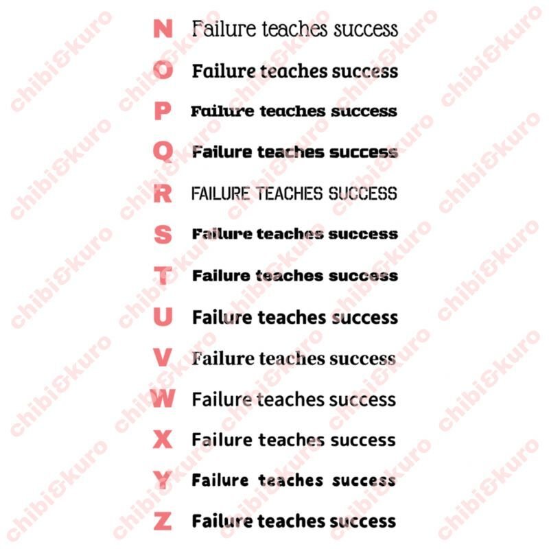 画像3: サイズ&文字が選べることわざステンシルシート★失敗は成功のもと/Failure teaches success (3)