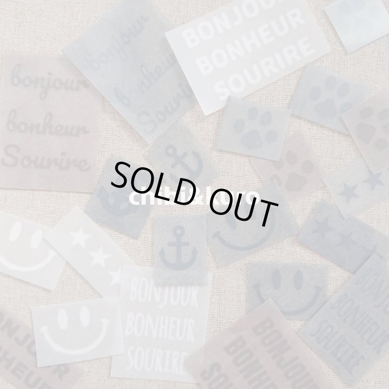 画像1: 【30%off】フロッキーお試しセット【イカリorスマイルor肉球】+【文字】 (1)