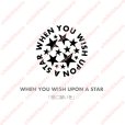 画像1: 【50％⇒60％OFF】はがし済★WHEN YOU WISH UPON A STAR 「星に願いを」丸ロゴ (1)