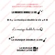 画像3: 【20円セール】はがし済★La musique double la vie 「音楽は人生を2倍にする」12ｘ1ｃｍ (3)