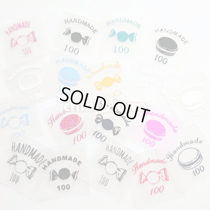 画像1: 【60%OFF⇒70%OFF】はがし済★スィーツサイズタグアイロンシート 4x4cm 100size  (1)