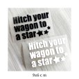 画像1: 500円以上ご注文でプレゼント【Hitch your wagon to a star/《星に車をつなげ》理想は高く、求める気持ちは強くという意味  9x6cm】 (1)