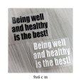 画像1: 500円以上ご注文でプレゼント【Being well and healthy is the best/元気が一番  9x6cm】 (1)