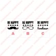 画像1: 【15円セール】はがし済★ミニタグ・BEHAPPY・３種類　４ｘ3ｃｍ (1)