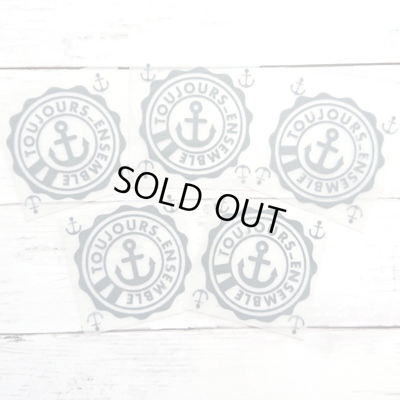 画像1: 【50%off】はがし済★まりんロゴアイロンシート 8cm ★旧フロッキーブラック (1)