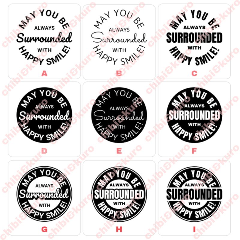 画像1: May you be always surrounded with happy smiles/いつも幸せな笑顔に囲まれていますようにロゴ(丸ロゴA) (1)