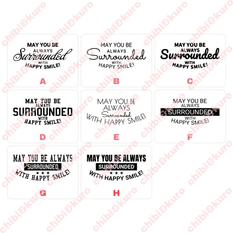 画像1: May you be always surrounded with happy smiles/いつも幸せな笑顔に囲まれていますように文字ロゴシート(C) (1)