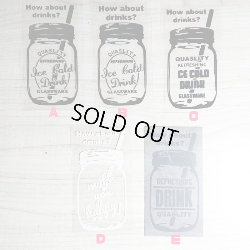 画像2: 【50％OFF】はがし済★メイソンジャーアイロンシート　12ｘ6ｃｍ (2)