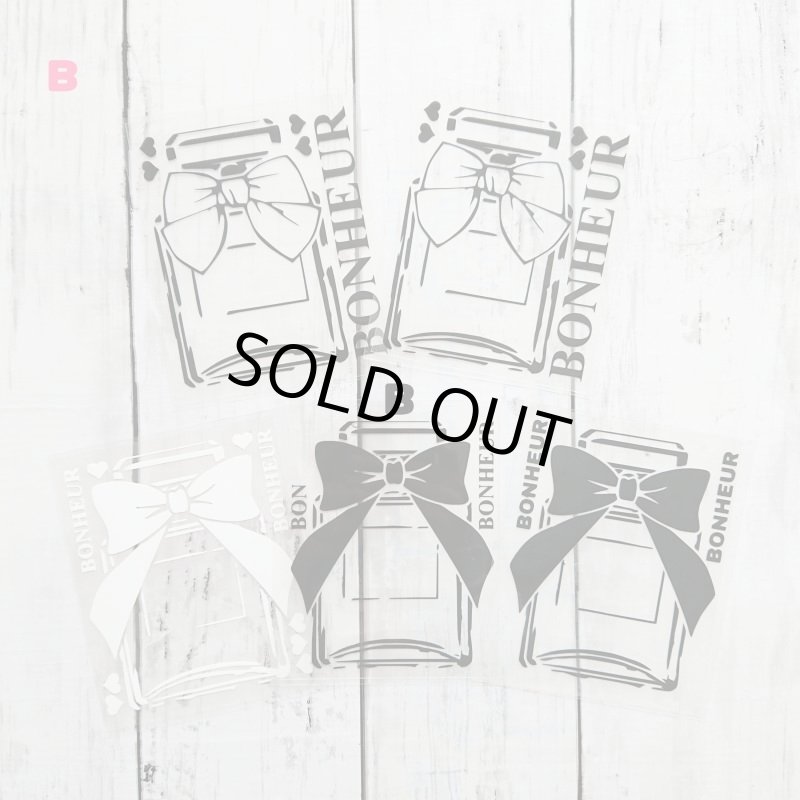 画像2: 【50→60%OFF】リボン付き香水瓶アイロンシート  (2)