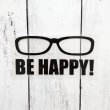 画像2: 【50％OFF】はがし済★メガネBE HAPPY・113ｘ6.5ｃｍ・ブラック (2)