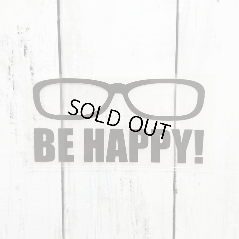 画像2: 【50%OFF】はがし済★メガネBE HAPPY・113x6.5cm・ブラック (2)