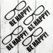 画像1: 【50％OFF】はがし済★メガネBE HAPPY・113ｘ6.5ｃｍ・ブラック (1)