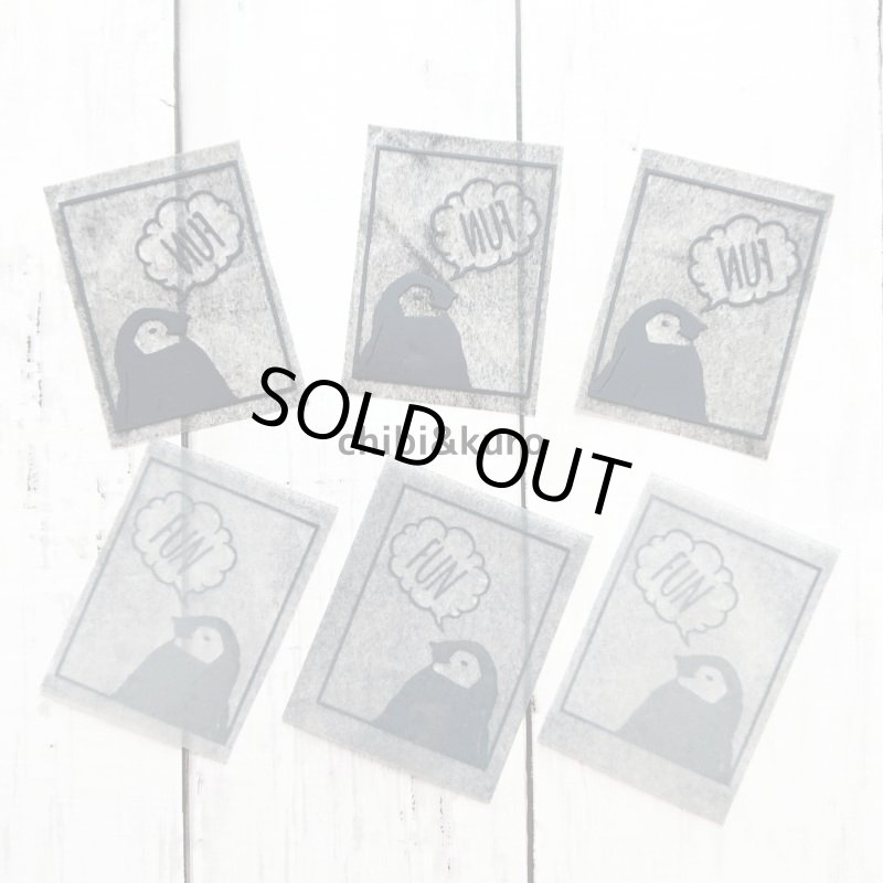 画像1: 【50%OFF】はがし済★ぺんぎんタグシート・6x4.5cm・フロッキーブラック (1)