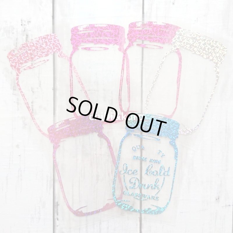 画像1: 【70⇒80%OFF】はがし済★メイソンジャーアイロンシート【B品】10x6cm (1)