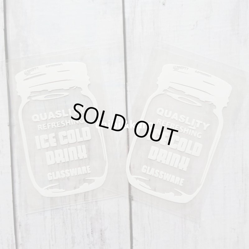 画像1: 【50%OFF】はがし済★メイソンジャーアイロンシート【D】10x6cm (1)