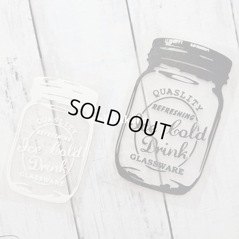 画像1: 【60％OFF】はがし済★メイソンジャーアイロンシート【E】11.5ｘ7ｃｍ・14ｘ8.5ｃｍ (1)