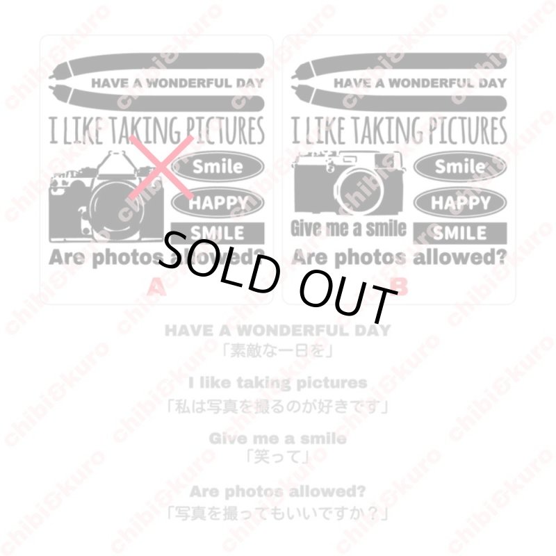 画像3: 【20%OFF】はがし済★カメラロゴセット 12x12cm・フロッキーブラウン (3)