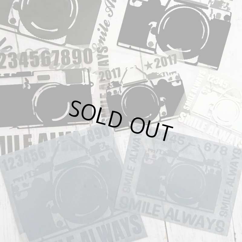 画像1: 【50%OFF】はがし済★カメラロゴシート【B】フロッキーブラック (1)