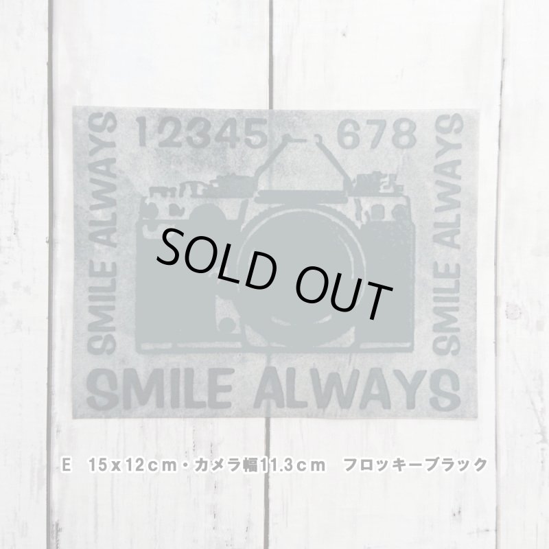 画像2: 【50%OFF】はがし済★カメラロゴシート【B】フロッキーブラック (2)