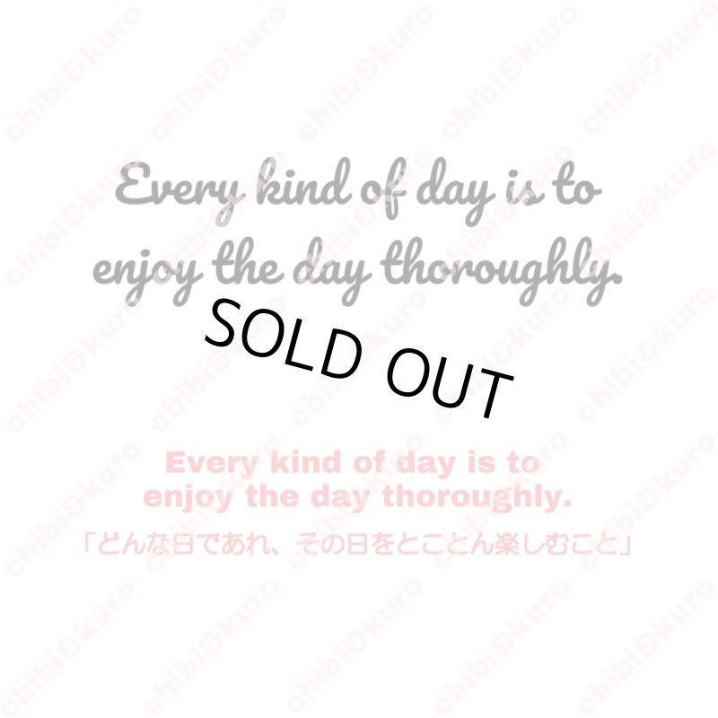 画像2: 【40%OFF】はがし済★Every kind of day is to enjoy the day thoroughly「 どんな日であれ、その日をとことん楽しむこと」11x3.2cm・12x3.4cm (2)