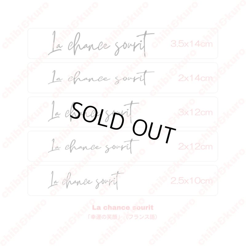 画像2: 【40⇒60%OFF】はがし済★La chance sourit/幸運の笑顔/10~14cm幅 (2)