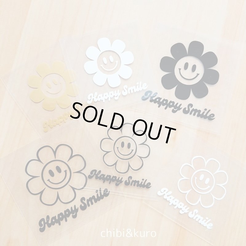 画像1: 【40%OFF】はがし済★フラワーHAPPYSMILE/5cm幅・6cm幅 (1)