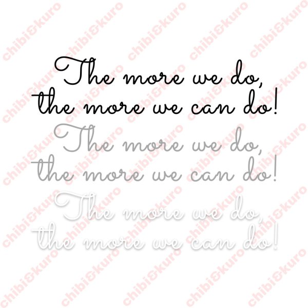 画像3: The more we do, the more we can do! 英字ロゴアイロンシート｜くすみカラー・モノトーン 15cm幅【3枚セット】 (3)