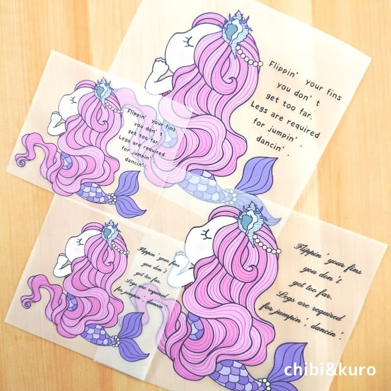 画像1: 人魚・マーメイドフルカラーシート【2種類】 (1)