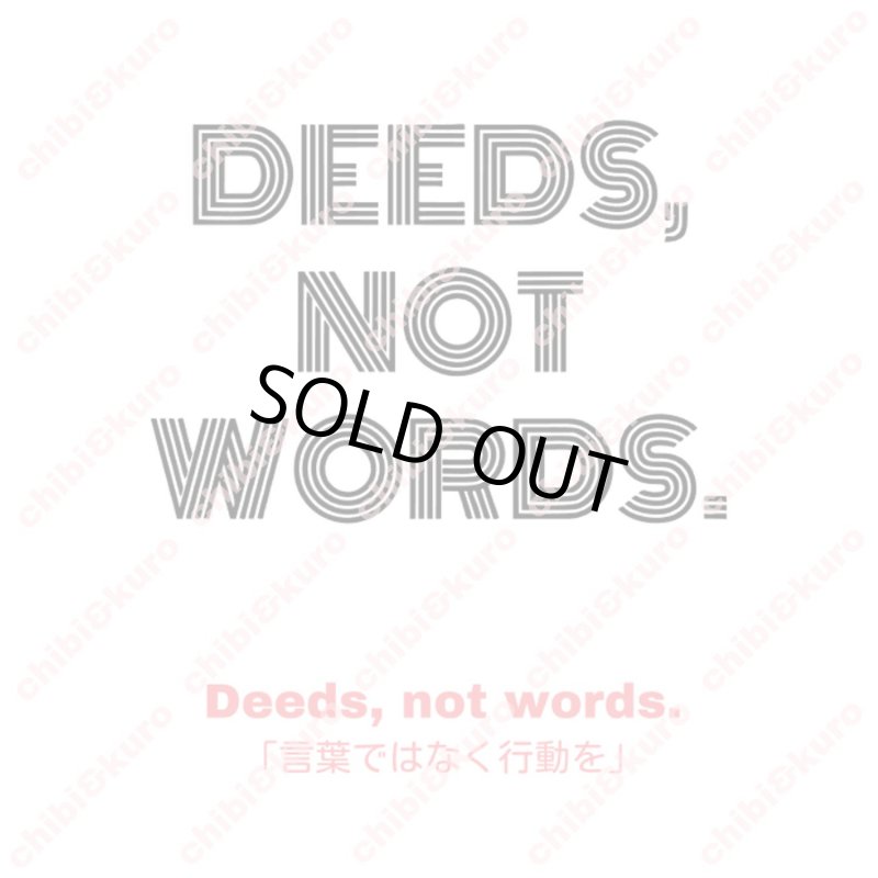画像2: 【50％OFF】ネオンカラー売り尽くし★はがし済★ Deeds, not words. 「言葉ではなく行動を」文字ロゴシート (2)