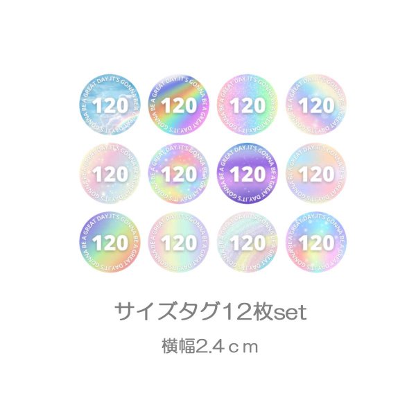 画像1: カラフルサイズタグフルカラーシート12枚set (1)