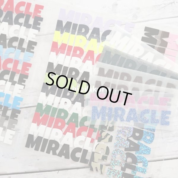 画像1: 【20円セール】はがし済み★Miracle「奇跡、ミラクル」文字シート　2ｘ10ｃｍ (1)