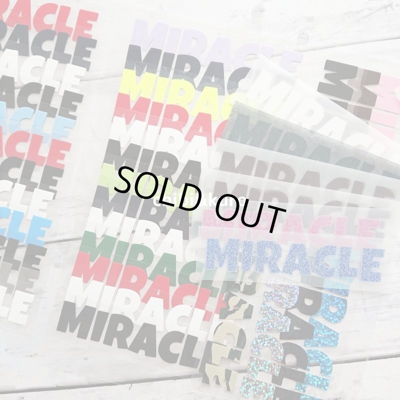画像1: 【20円セール】はがし済み★Miracle「奇跡、ミラクル」文字シート　2ｘ10ｃｍ (1)