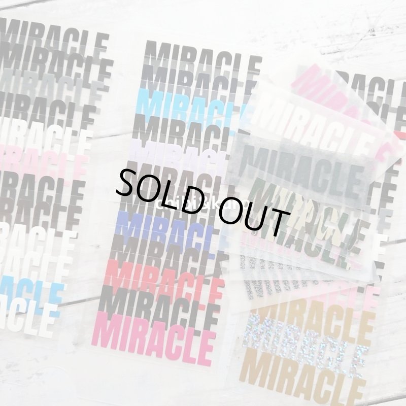 画像1: 【20円セール】はがし済み★Miracle「奇跡、ミラクル」文字シート　2ｘ7ｃｍ (1)