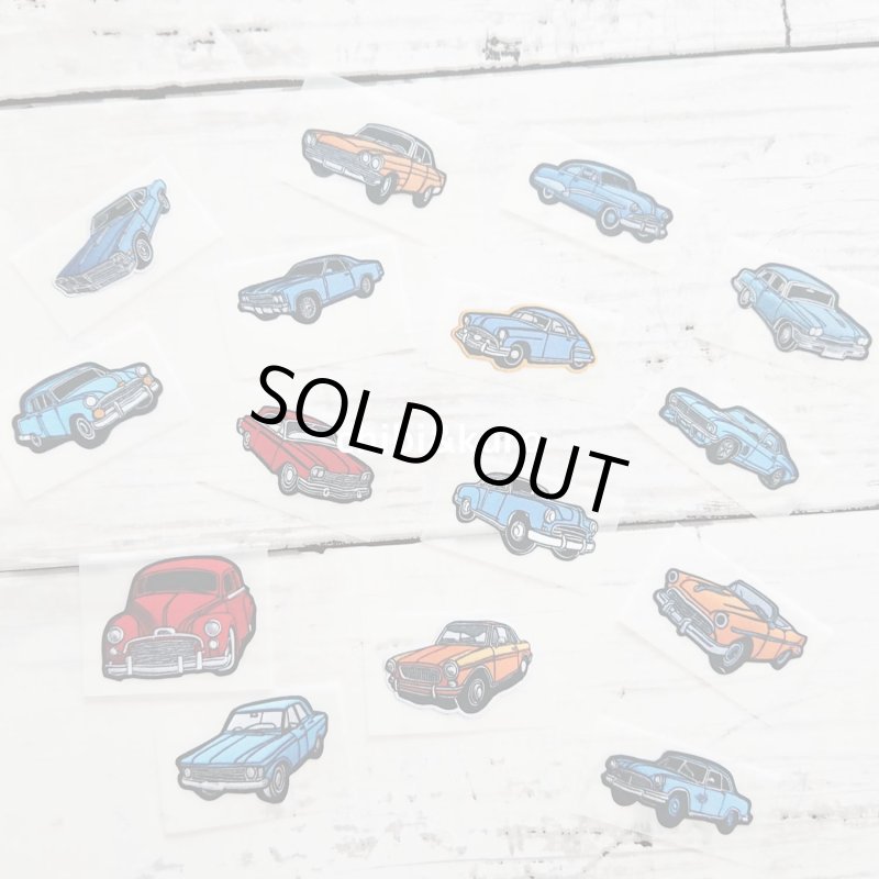 画像1: 【試作品お試し価格50円】◆刺繍風自動車各種フルカラーシート【３色４枚セット】と【ランダム7枚セット】 (1)