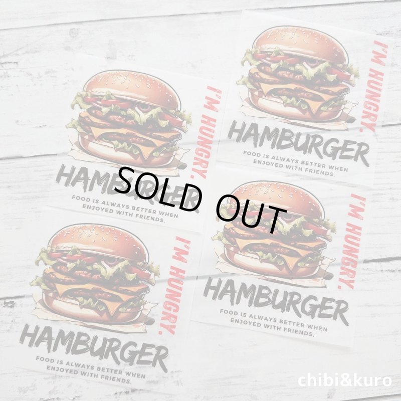画像1: 【試作品25％OFF】オリジナルハンバーガーフルカラーシート　10ｘ10ｃｍ (1)
