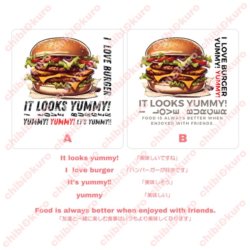 画像2: オリジナルハンバーガーフルカラーセット (2)