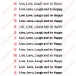画像4: サイズ＆文字が選べることわざシート★愛して　笑って　ハッピーな人生を！/Live, Love, Laugh and be Happy! (4)