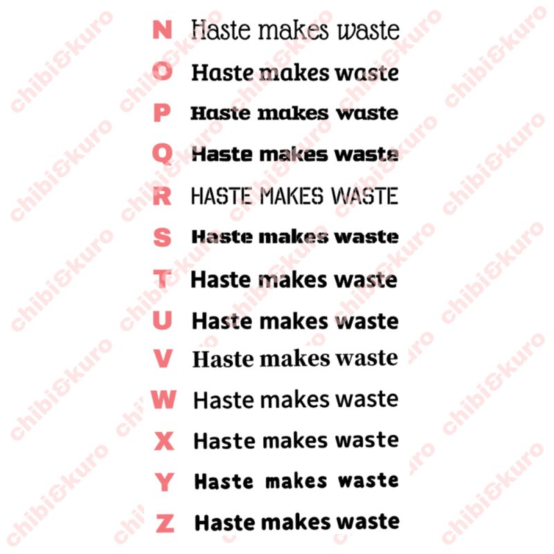 画像5: サイズ＆文字が選べることわざシート★短気は損気/Haste makes waste (5)