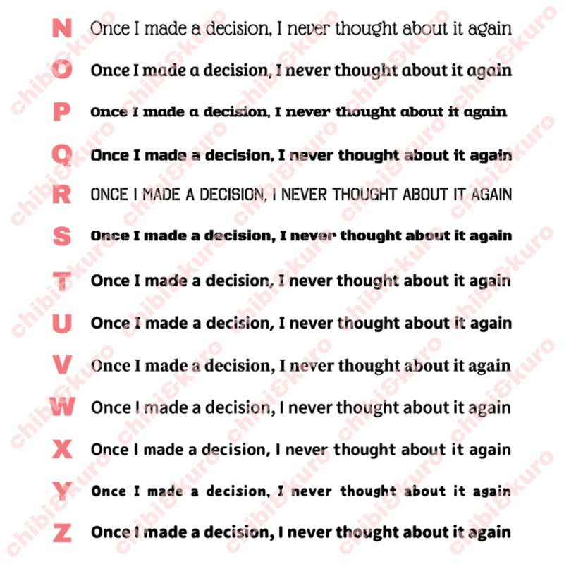 画像4: サイズ＆文字が選べることわざシート★一度心に決めたなら、それについて振り返ることはしない/Once I made a decision, I never thought about it again (4)