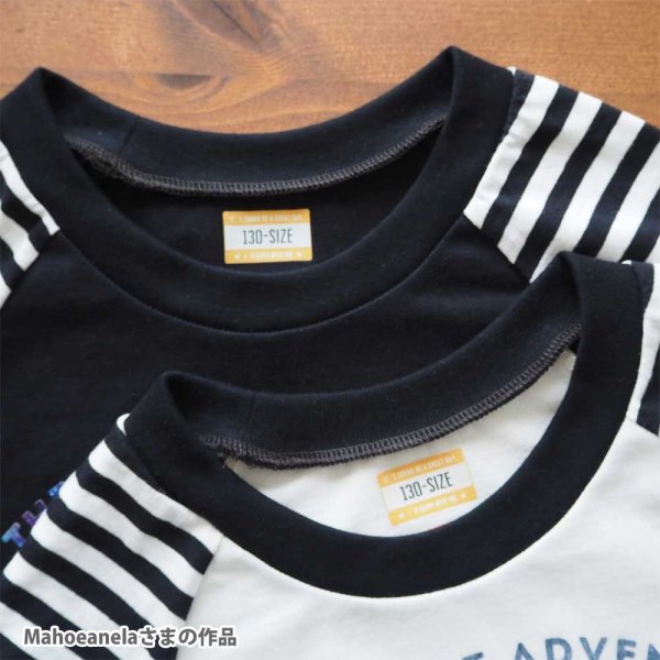 画像4: ナンバープレート風サイズタグ フルカラーアイロンシート【7枚set】｜ハンドメイド服のサイズ表示に (4)