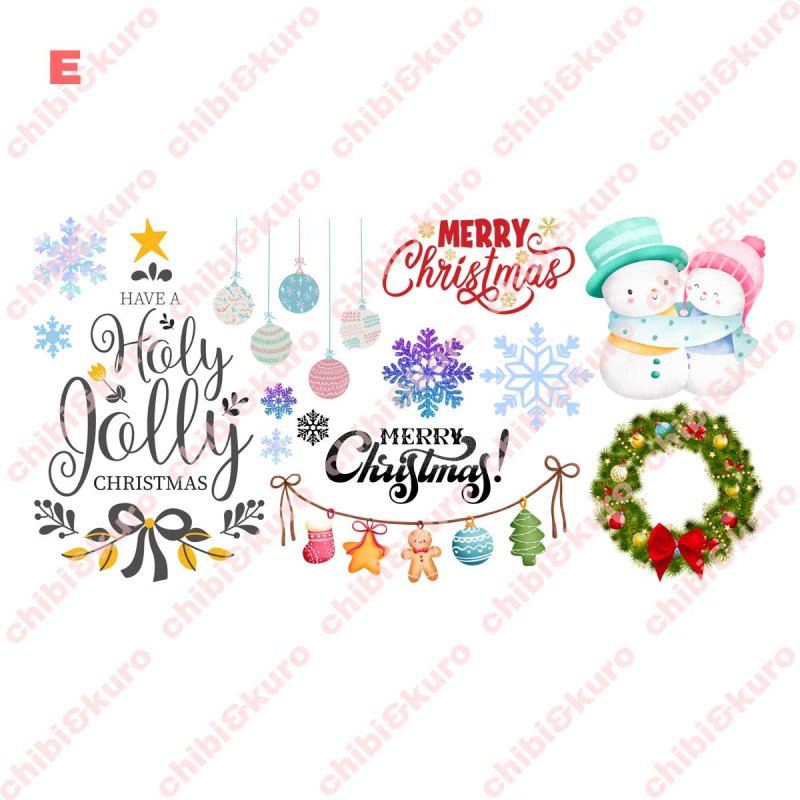 画像6: 【60％OFF】デザインが選べるクリスマスフルカラーシート【2サイズ・6種類】 (6)