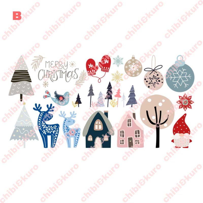 画像3: 【60％OFF】デザインが選べるクリスマスフルカラーシート【2サイズ・6種類】 (3)